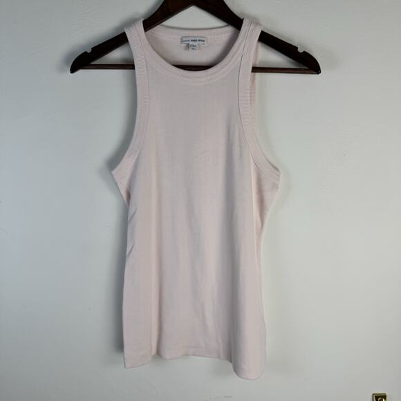 JAMES PERSE Standard Ribbed Tank Top Blush Pink Size 2 Medium Stretch Casual - Picture 1 of 6